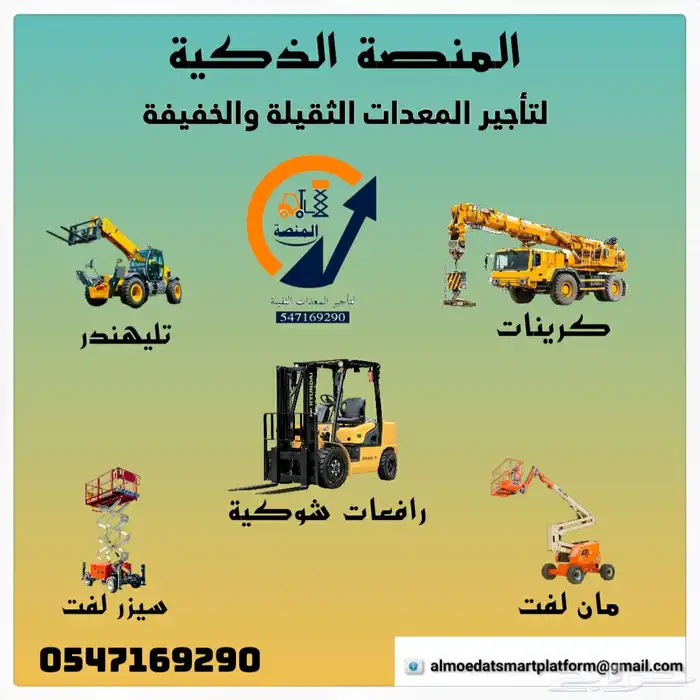 رافعات شوكية للإيجار _ كرينات للإيجار _ سيزر لفت للإيجار 0