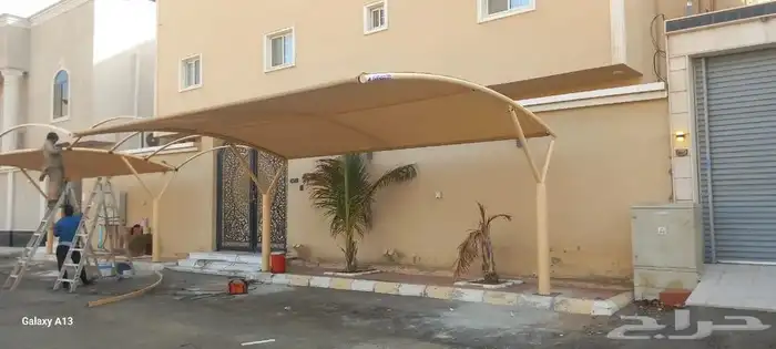 مظلات سيارات جده نقل وفك تغيير قماش تركيب سواتر وبيوت الشعر 3