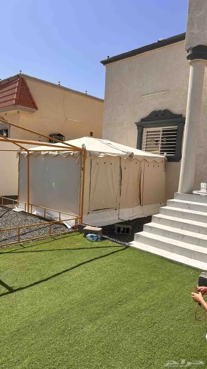 خيمه ملكيه حوش بدون وتد اعمده وسط ضد الماء وشمس 0