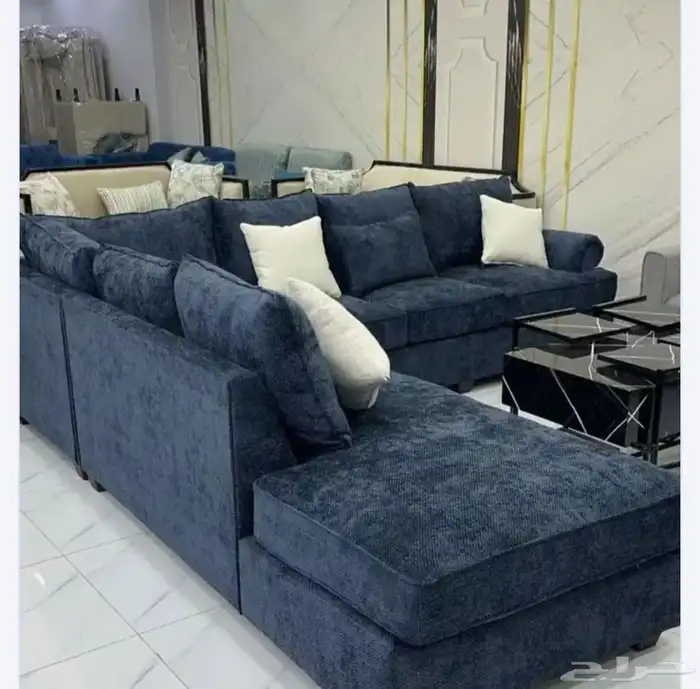 كنب جديد جاهز حرف ال و7نفر بأسعار مناسبة شامل التوصيل 25