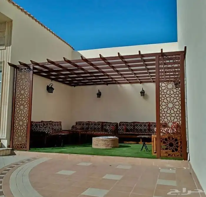 مظلات وسواتر جلسات ارضيه وجميع أعمال الحداده 8