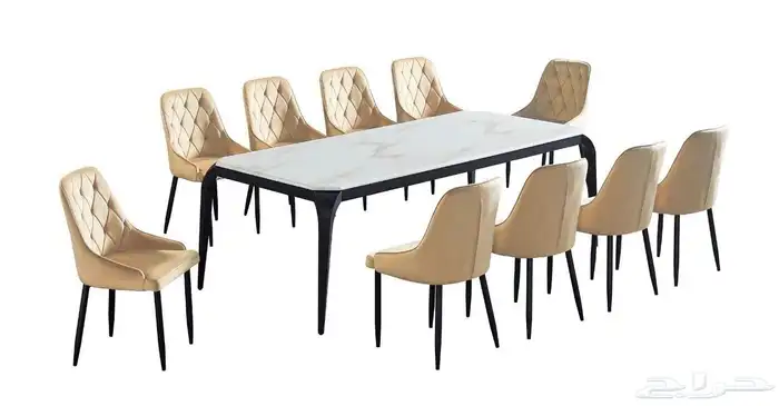 طاولات طعام رخام 4او 6او 8 كراسي جودة عالية 12