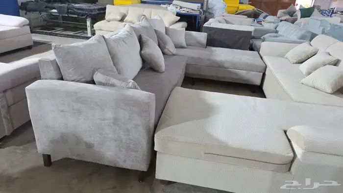 كنب جديد جاهز حرف ال و7نفر بأسعار مناسبة شامل التوصيل 17