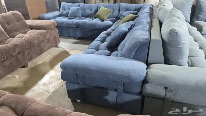 كنب جديد جاهز حرف ال و7نفر بأسعار مناسبة شامل التوصيل 14