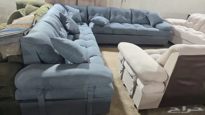كنب جديد جاهز حرف ال و7نفر بأسعار مناسبة شامل التوصيل 11