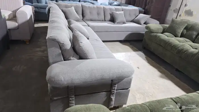 كنب جديد جاهز حرف ال و7نفر بأسعار مناسبة شامل التوصيل 13