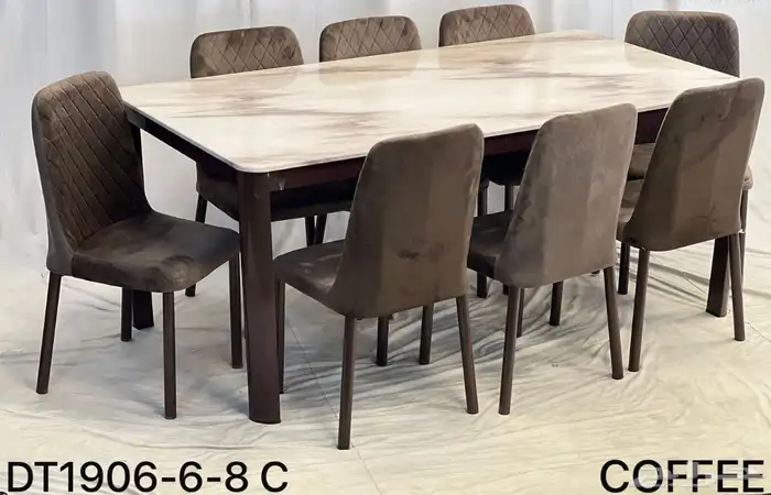 طاولات طعام رخام 4او 6او 8 كراسي جودة عالية 18