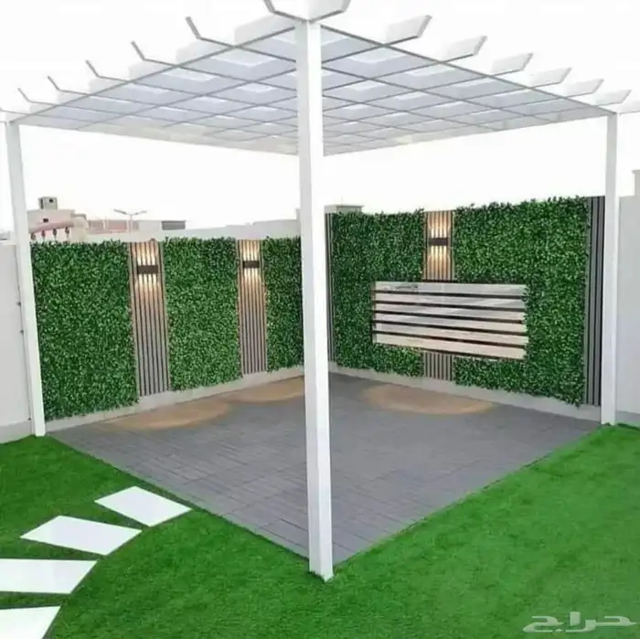 تنسيق حدائق وشلالات نوافير وعشب جداري وعشب ارضي مظلات 2