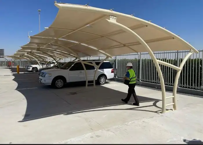 مظلات سيارات جده نقل فك تغير قماش تركيب سواتر وبيوت الشعر 4