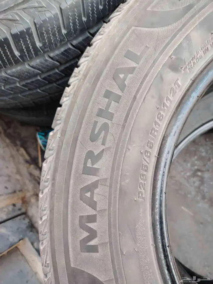 كفرات مستعمله شبه جديد مارشال كوري مقاس 265 65 18 5