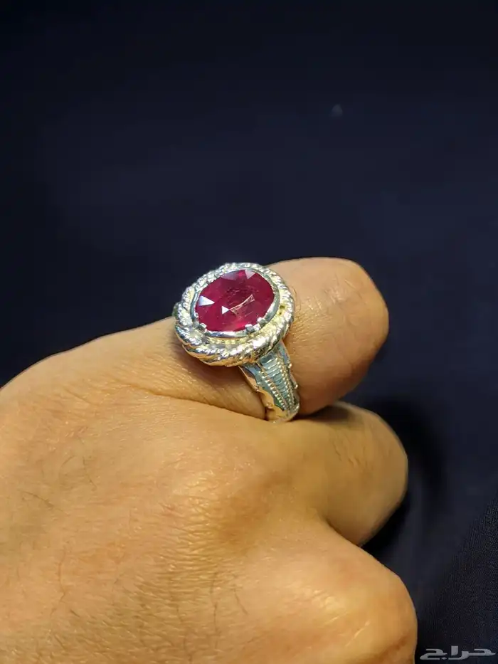 خاتم ياقوت افريقي ملكي 7