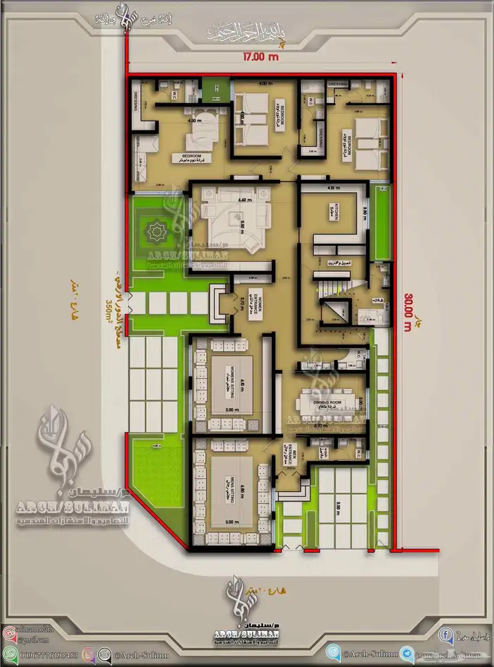 مهندس معماري واجهات 3D نيوكلاسك ومودرن حسب الكود السعودي 3