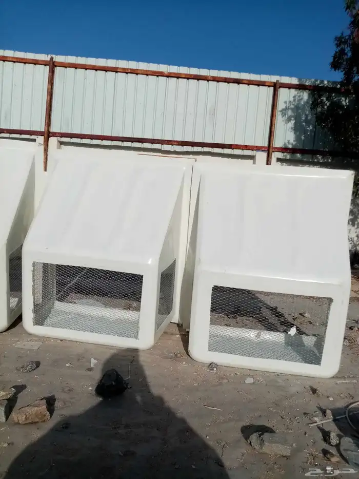 Fiberglass air conditioner cover with fan hood bath spikes w 4