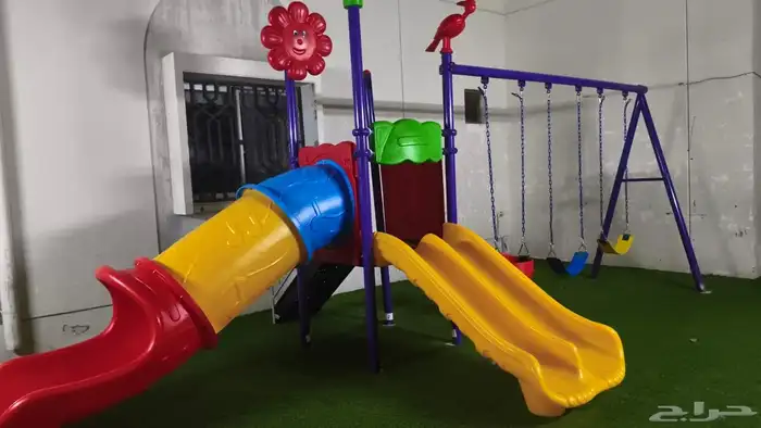 نطاطات ترامبولين مراجيح وزحاليق للأطفال صحن دوار هزازات 49