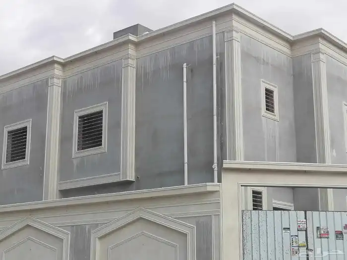 ديكورات خارجيه لياسه ملونه بطحاء الرياض واسمنت ابيض 0