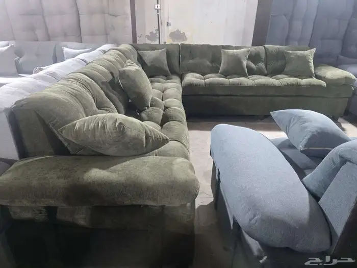 كنب جديد جاهز حرف ال و7نفر بأسعار مناسبة شامل التوصيل 7