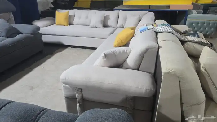 كنب جديد جاهز حرف ال و7نفر بأسعار مناسبة شامل التوصيل 8