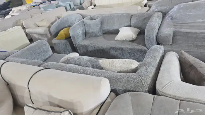 كنب جديد جاهز حرف ال و7نفر بأسعار مناسبة شامل التوصيل 19