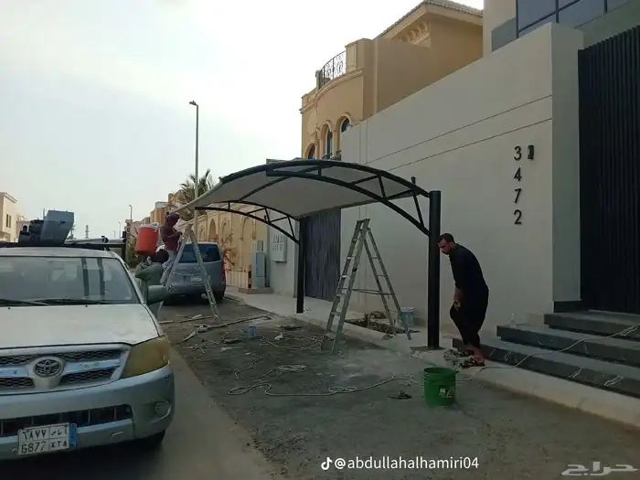 مظلات سيارات جده نقل وفك تغيير قماش تركيب سواتر وبيوت الشعر 5