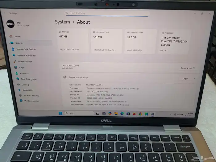 لابتوب ديل لاتيتيود 7420 بحالة ممتازة بدون خدوش ( 2 في 1 ) 11