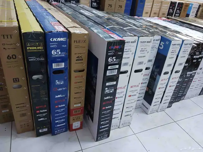 بيع شاشة شاشات تلفزيون جديد توصيل تركيب فوري ضمان اخر اصدار4 7