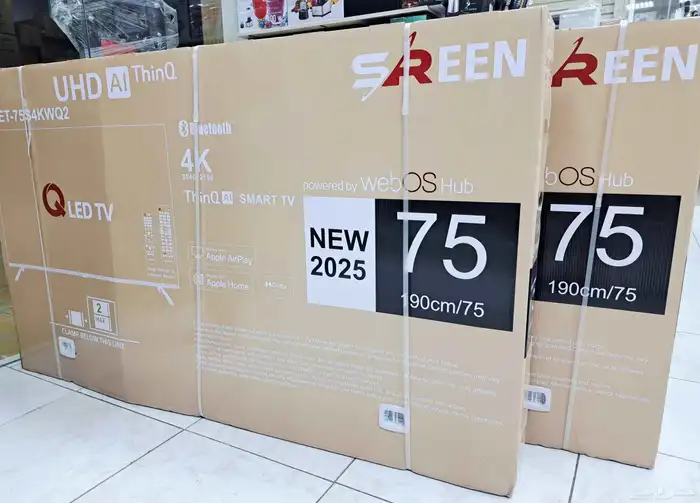 متوفر احدث انواع شاشات تلفزيون شاشه 70 اصدار جديد تلفاز TV4k 0