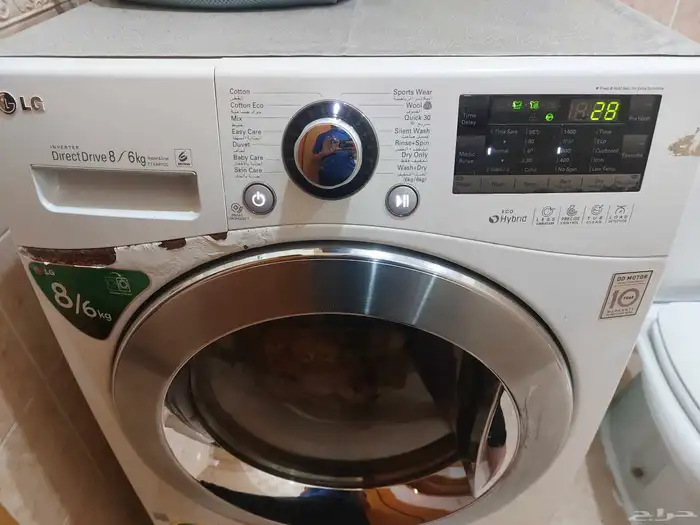 غسالة أل جي 8 كيلو بحالة جيدة 0