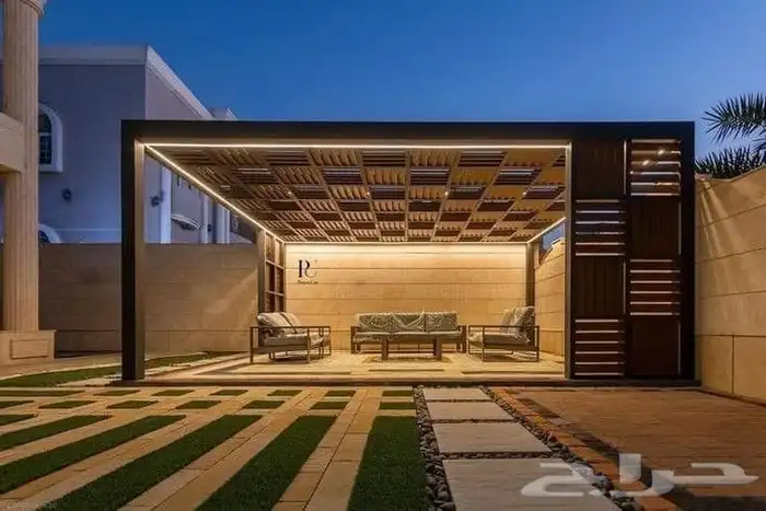 مظلات وسواتر جلسات ارضيه وجميع أعمال الحداده 3