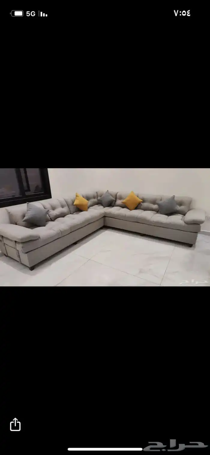 كنب جديد جاهز حرف ال و7نفر بأسعار مناسبة شامل التوصيل 24