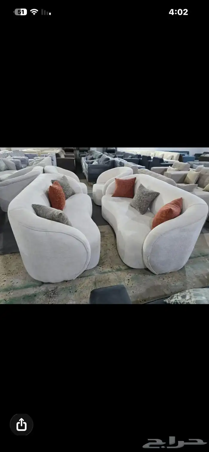 كنب جديد جاهز حرف ال و7نفر بأسعار مناسبة شامل التوصيل 27