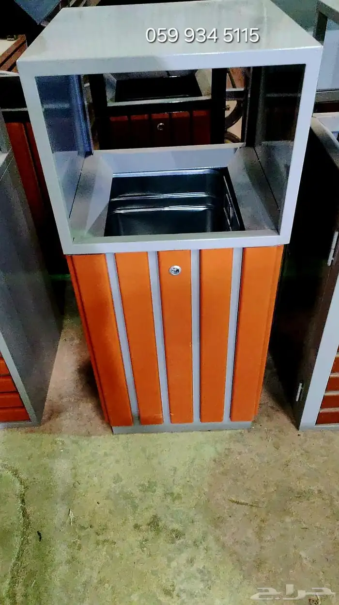 سلة مهملات بدون طفاية مثالي للاستخدام في الهواء الطلق 7