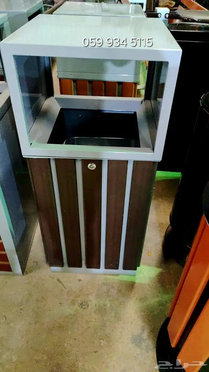 سلة مهملات بدون طفاية مثالي للاستخدام في الهواء الطلق 8