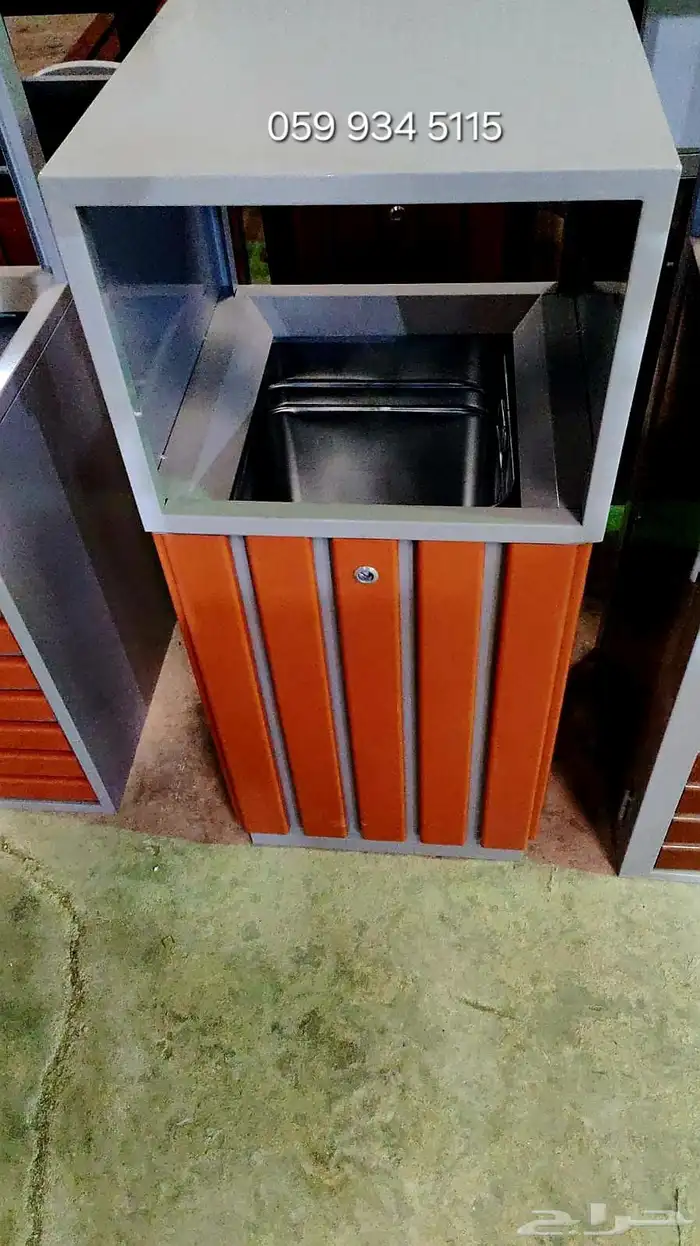 سلة مهملات بدون طفاية مثالي للاستخدام في الهواء الطلق 9