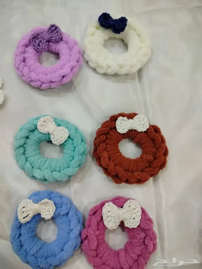 ربطاط شعر أنيقة متعددة الألوان بخيوط البافي 0