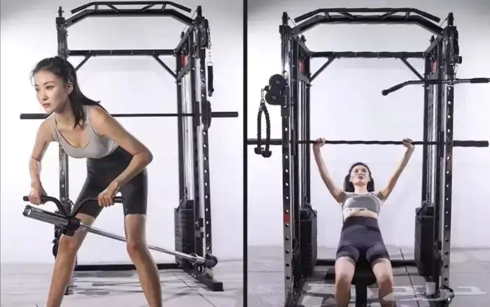 جهاز تمرين متكامل 10 في واحد سمث وكيبل الأثقال smith machine 8