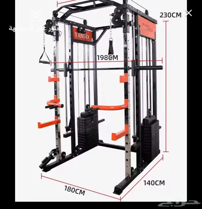 جهاز تمرين متكامل 10 في واحد سمث وكيبل الأثقال smith machine 5
