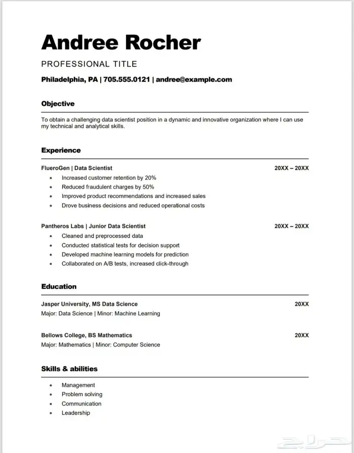 Cv ats احترافي بسعر رمزي 4