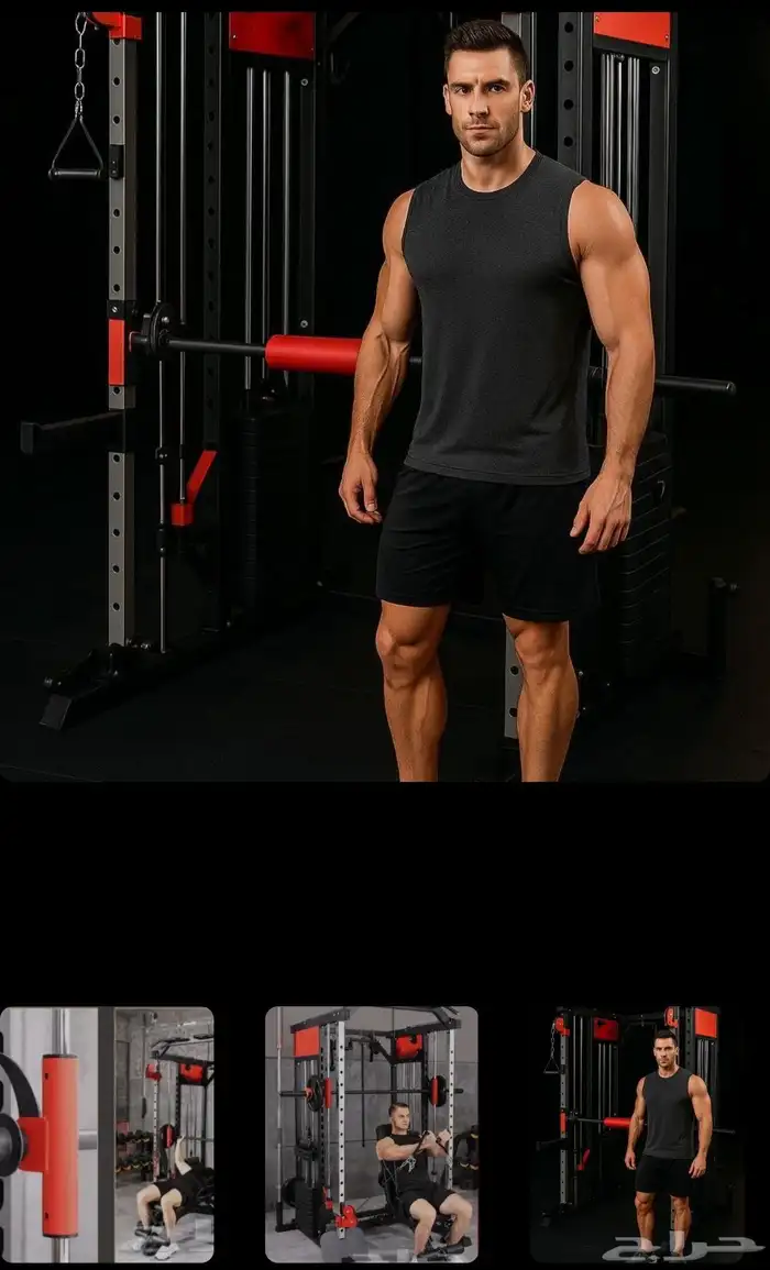 جهاز تمرين متكامل 10 في واحد سمث وكيبل الأثقال smith machine 18