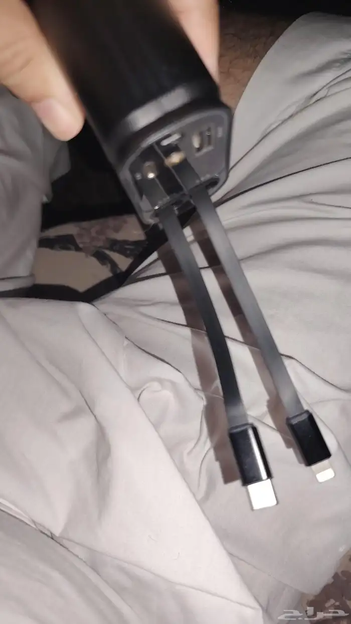 شاحن ولاعه للسيارات بسلك طويل يجي ايفون وتايب سي 1