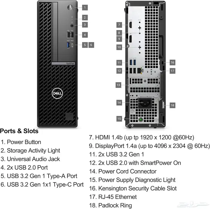 جهاز كمبيوتر مكتبي شبه جديد جيل 14- Dell optiplex 7020 14Gen 2