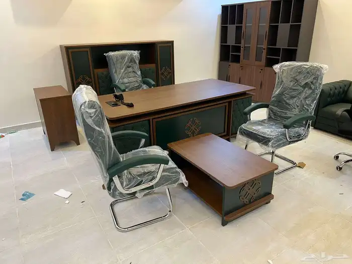 جديد طقم مكتب مدير مكاتب اداريه طاولة اجتماع كراسي متوفر 12