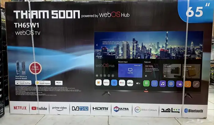 شاشة الترا سمارت 4k بدون احدث شاشة تلفزيون توصيل تركيب فوري 17
