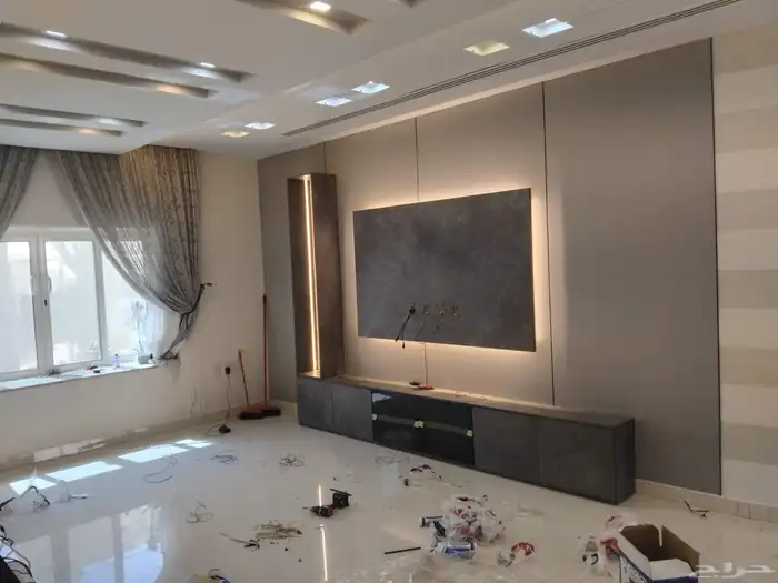 ديكورات بديل شيبورد خلفيات شاشه مرايا رف مكتبه 7