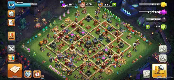 قرية كلاش اوف كلانس كلاش رويال سكواد باسترز 0