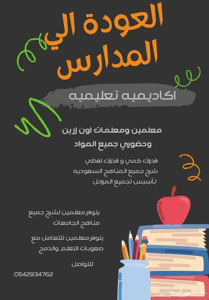 معلمين ومعلمات جميع أنحاء المملكة اون لاين وحضوري 0