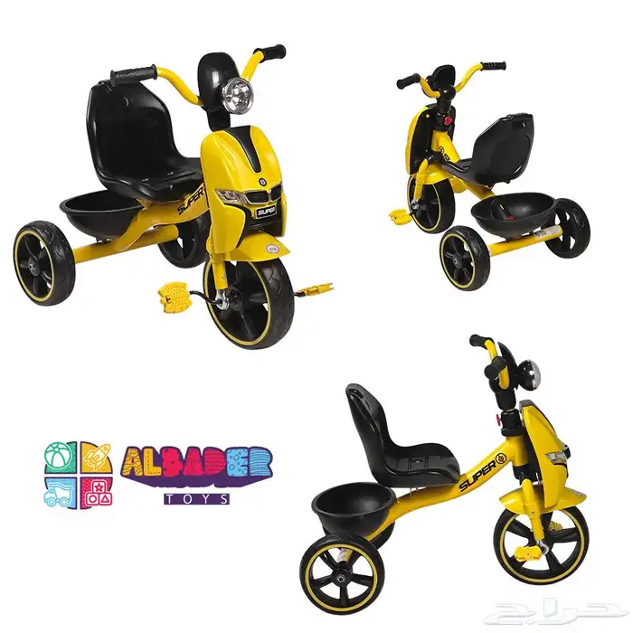 سيكل ثلاثي بتصميم BMW المميز - دراجه 3 كفرات مع مؤثرات صوت 7