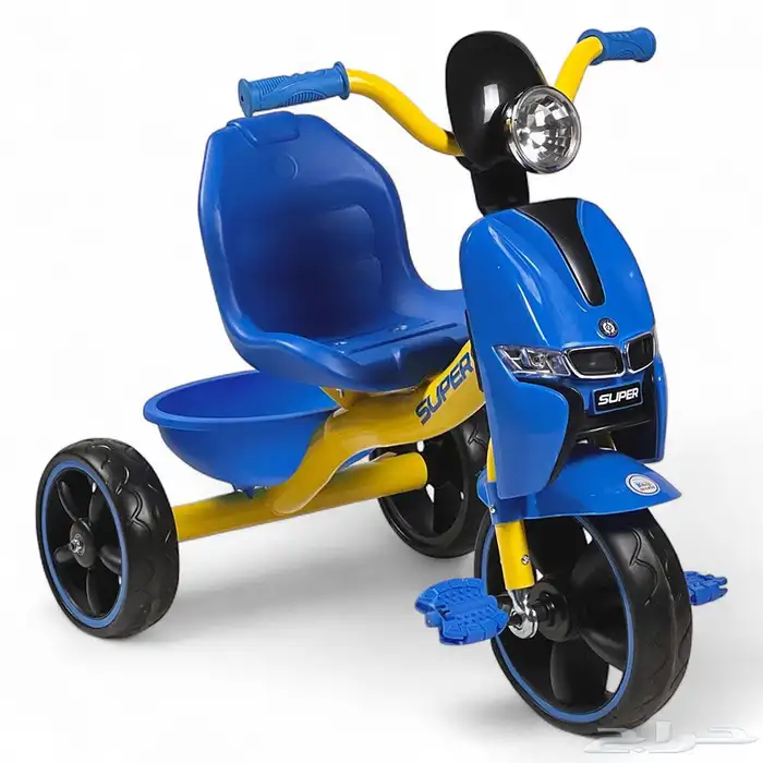 سيكل ثلاثي بتصميم BMW المميز - دراجه 3 كفرات مع مؤثرات صوت 8