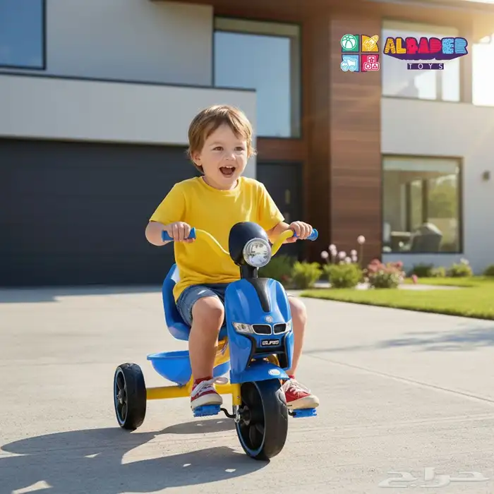 سيكل ثلاثي بتصميم BMW المميز - دراجه 3 كفرات مع مؤثرات صوت 15