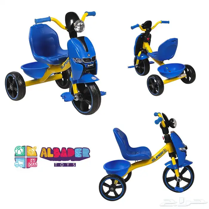 سيكل ثلاثي بتصميم BMW المميز - دراجه 3 كفرات مع مؤثرات صوت 16