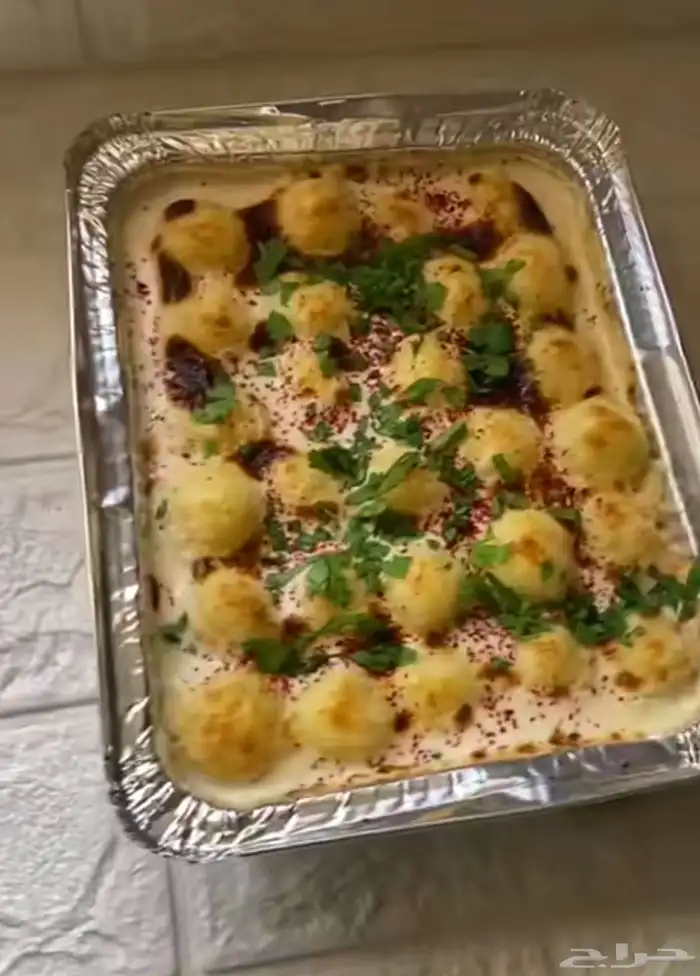 كرات بطاطس -مكرونه بشاميل 1